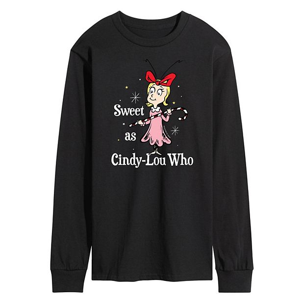 Men's Dr. Seuss Grinch Sweet As Cindy Lou Who Long Sleeve Tee