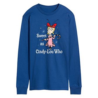Men's Dr. Seuss Grinch Sweet As Cindy Lou Who Long Sleeve Tee