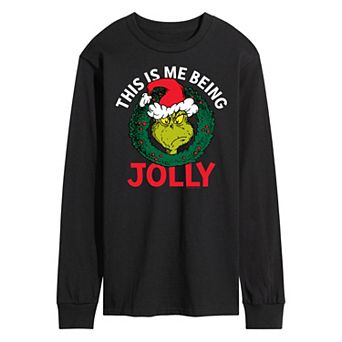 Men's Dr. Seuss Grinch This Is Me Being Jolly Long Sleeve Tee