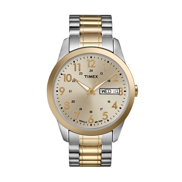 Timex® Men's Two Tone Stainless Steel Expansion Watch - T2M935 9J