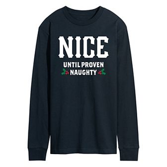 Men's Nice Until Proven Naughty Long Sleeve