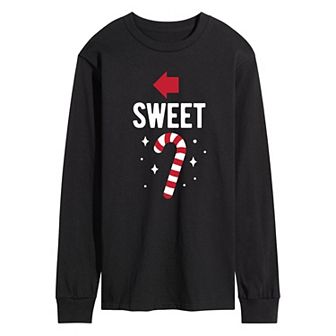 Men's Candy Cane Sweet Long Sleeve Tee
