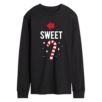 Men's Candy Cane Sweet Long Sleeve Tee