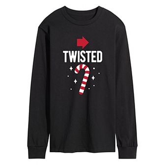 Men's Candy Cane Twisted Long Sleeve Tee