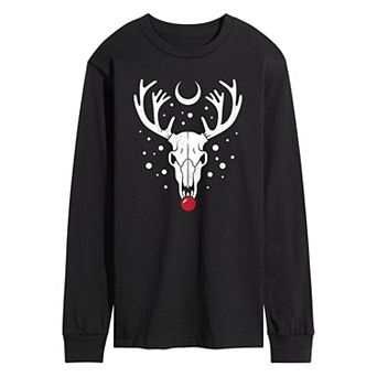 Men's Reindeer Skull Long Sleeve Tee