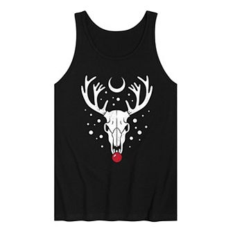 Men's Reindeer Skull Tank Top Top