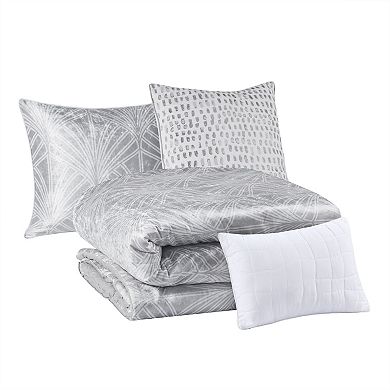 Beautyrest Kiona 5-Piece Crushed Velvet Oversized Comforter Set with Pillows