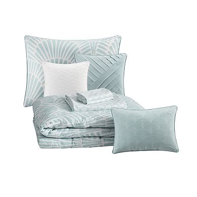 Beautyrest Conway Geometric 10-Piece Comforter & Sheet Set with Pillows