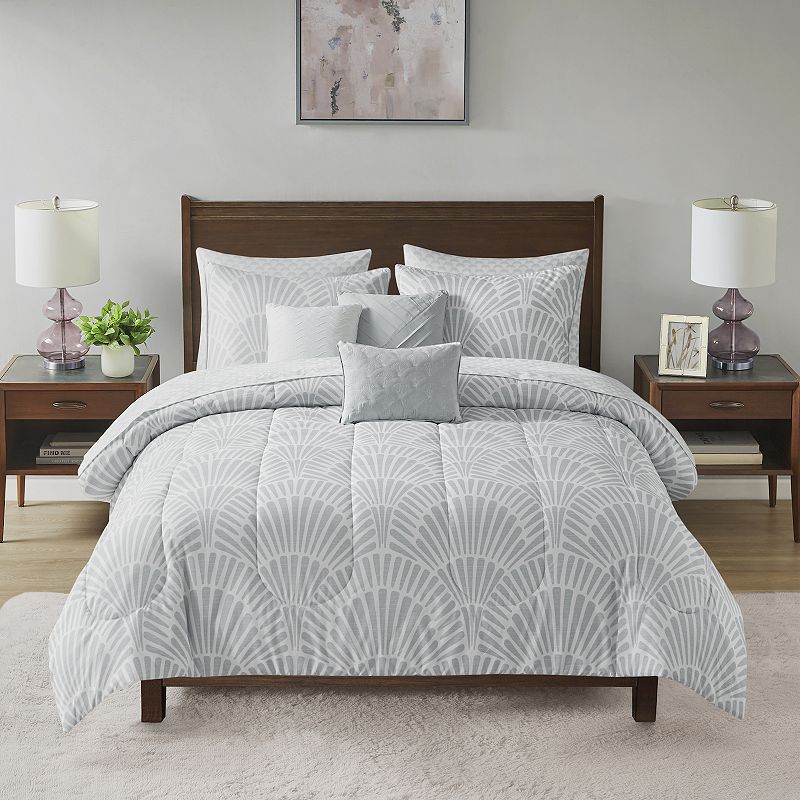 Beautyrest Conway Geometric 10-Piece Comforter & Sheet Set with Pillows, Gr
