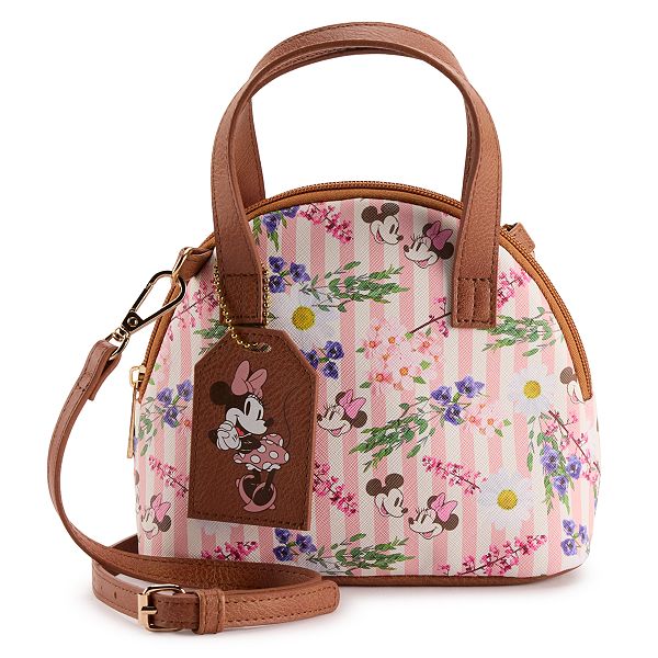 Disney s Minnie Mouse Floral Stripe Crossbody Bag