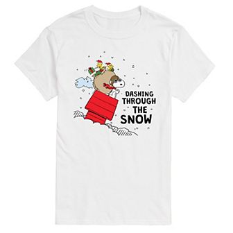 Big & Tall Peanuts Dashing Through Snow Tee