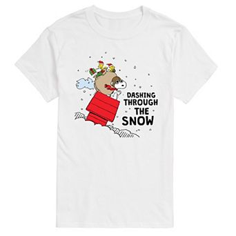 Big & Tall Peanuts Dashing Through Snow Tee