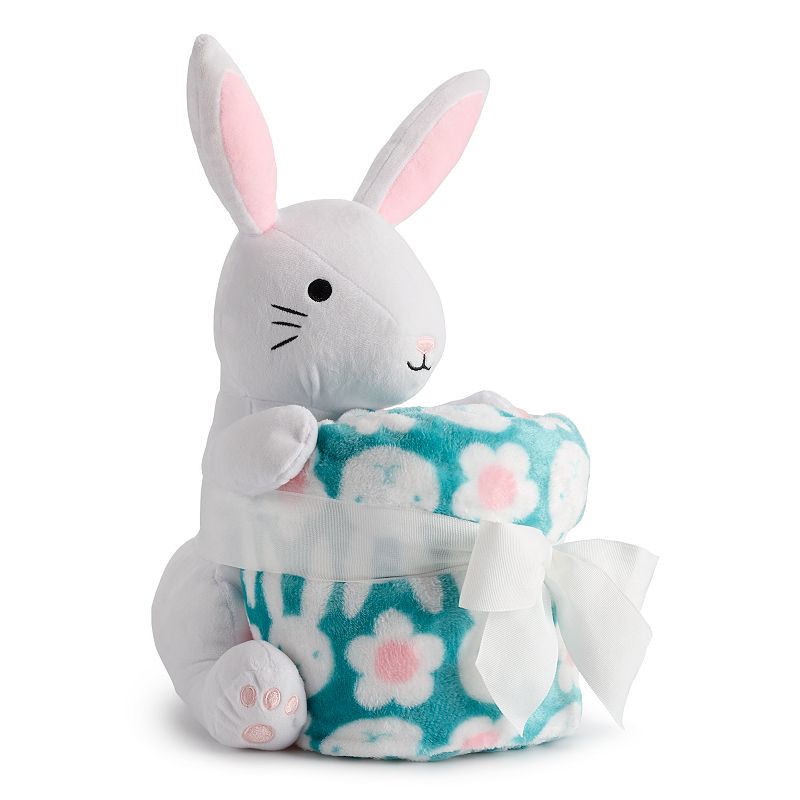 Bunny Buddy & Throw Set by The Big One Kids , Turquoise/Blue