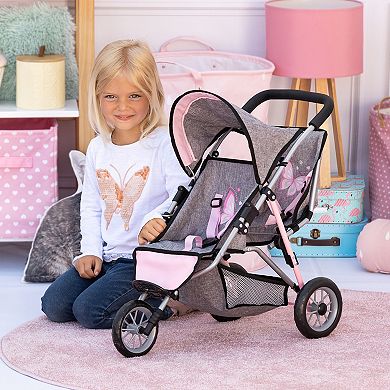 Bayer Dolls Twin 3-Wheel Jogger Stroller