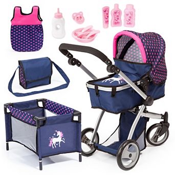 Bayer Dolls Pram Stroller & Accessories Set