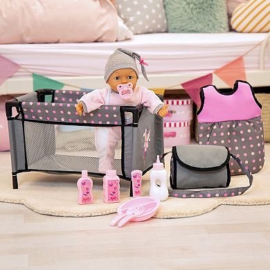 Bayer Baby Doll Travel Bed & Accessories Set
