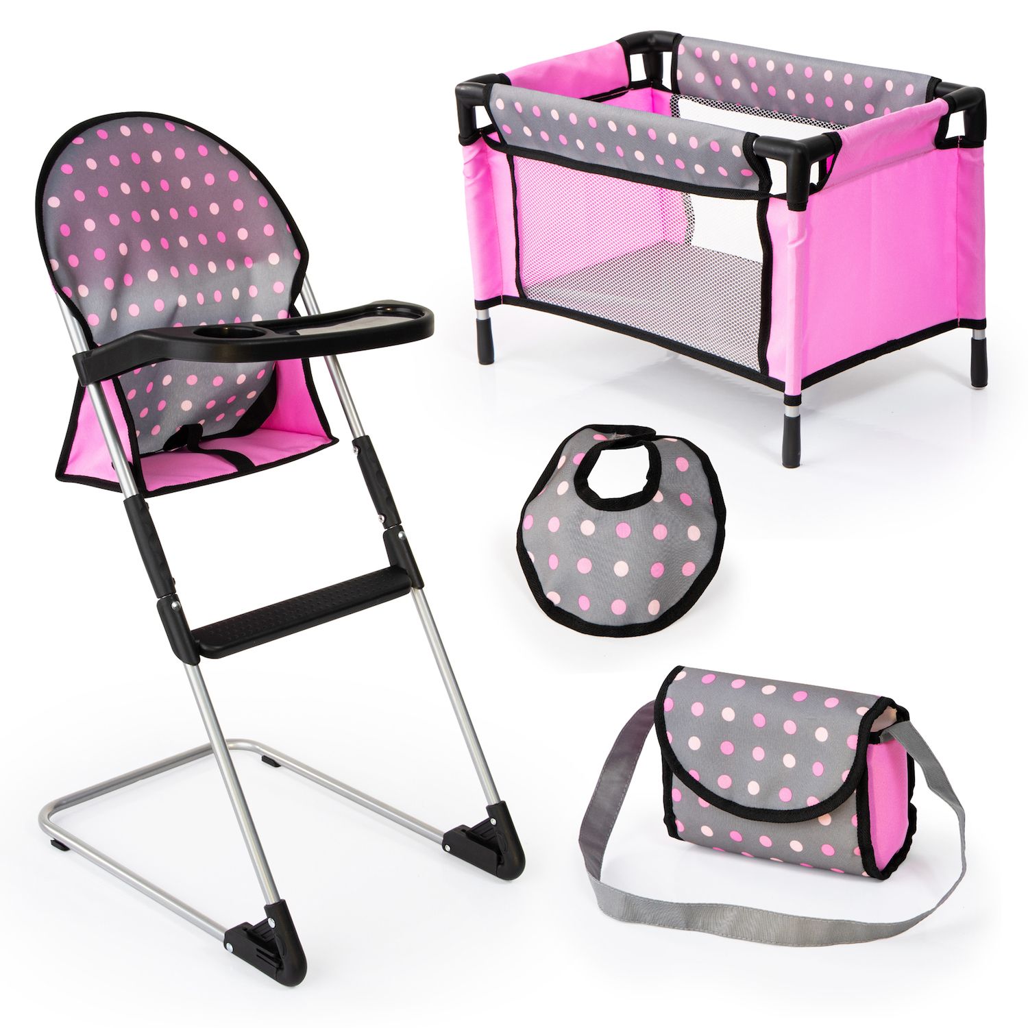 Детские аксессуары для кукол Bayer Doll High Chair and Crib Set