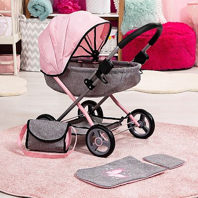 Bayer Dolls 4 in 1 Toy Baby Doll Pram Stroller Cosy Set