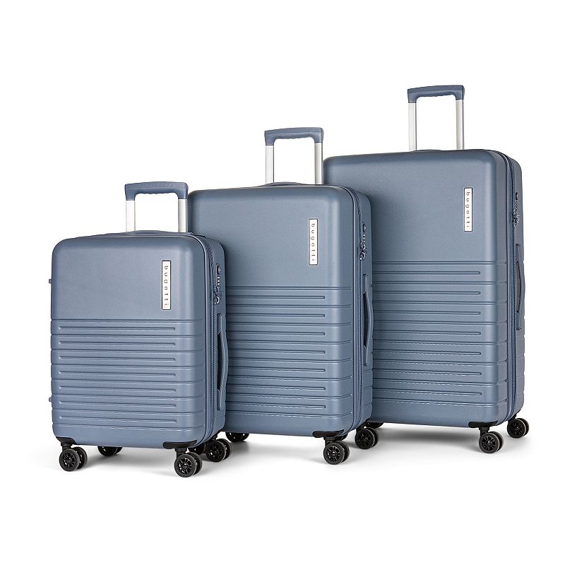 Bugatti Birmingham 3-Piece Hardside Spinner Luggage Set, Blue, 3 Pc Set
