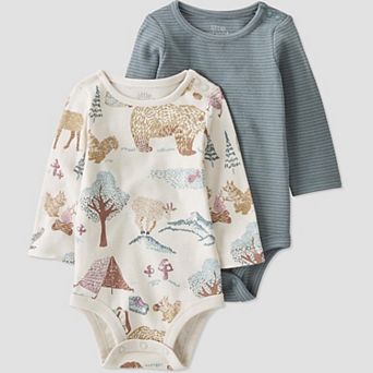 Baby Boy Little Planet by Carter's Striped & Camping Print 2-Pack Bodysuits