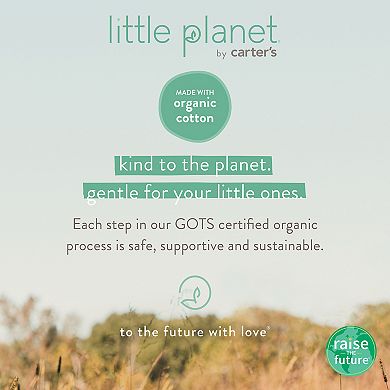 Baby Girl Little Planet by Carter's Organic Cotton Peplum Sweatshirt & Jogger Pants 2-Piece Set