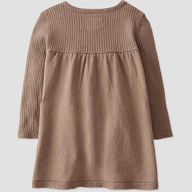 Baby Girl Little Planet by Carter's Sweater Knit Long Sleeve Henley Dress
