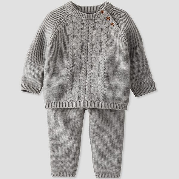 Baby Little Planet by Carter's Organic Cotton 2-Piece Cable Knit ...