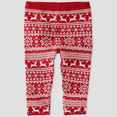 Baby Little Planet by Carter's Organic Cotton Fair Isle Sweater & Pants Set