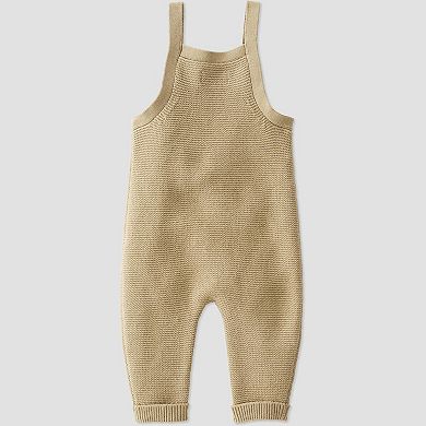 Baby Little Planet by Carter's Beige Sweater Knit Overalls