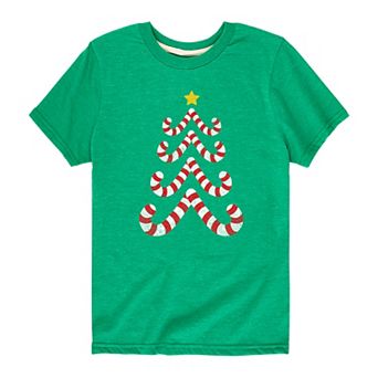 Boys 8-20 Candy Cane Christmas Tree Tee