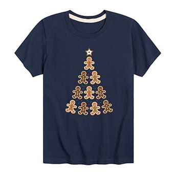 Boys 8-20 Gingerbread Man Tree Tee