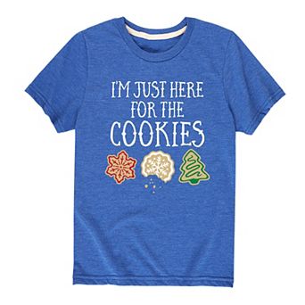 Boys 8-20 Just Here For The Cookies Tee