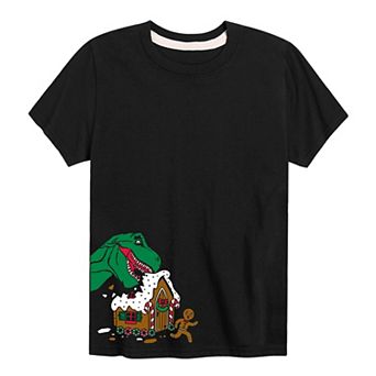 Boys 8-20 Dino Gingerbread House Tee