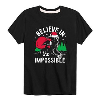 Boys 8-20 Christmas Sasquatch Tee