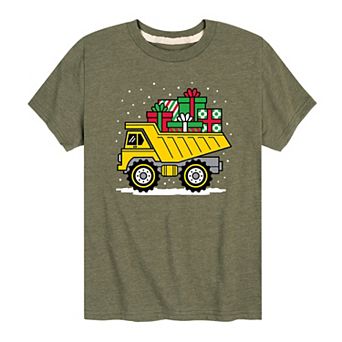 Boys 8-20 Christmas Dump Trucks Graphic Tee