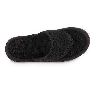 isotoner Malia Comfort Textured Knit Thong Women's Slippers