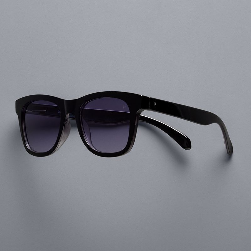 Womens Simply Vera Vera Wang Stellan Medium Square 20mm Sunglasses, Black
