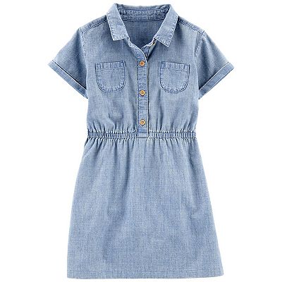 Girls 4-14 Carter's Chambray Shirt Dress