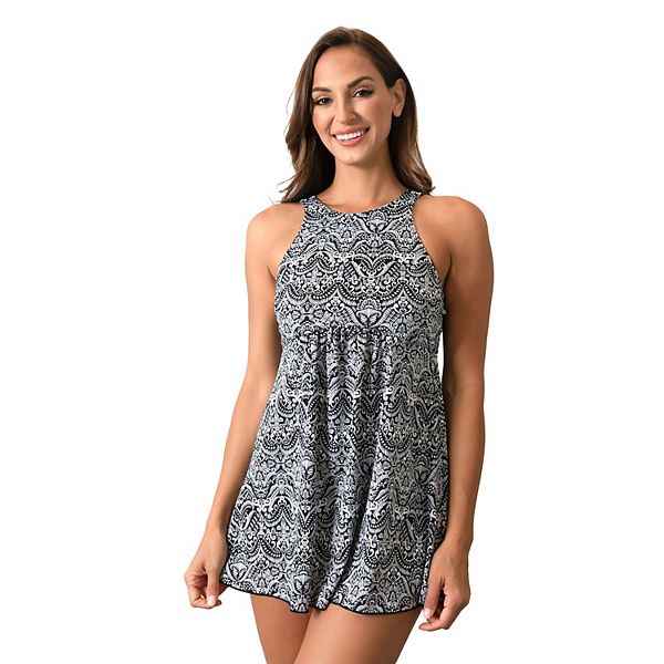 Women's A Shore Fit One-Piece Babydoll Swim Dress