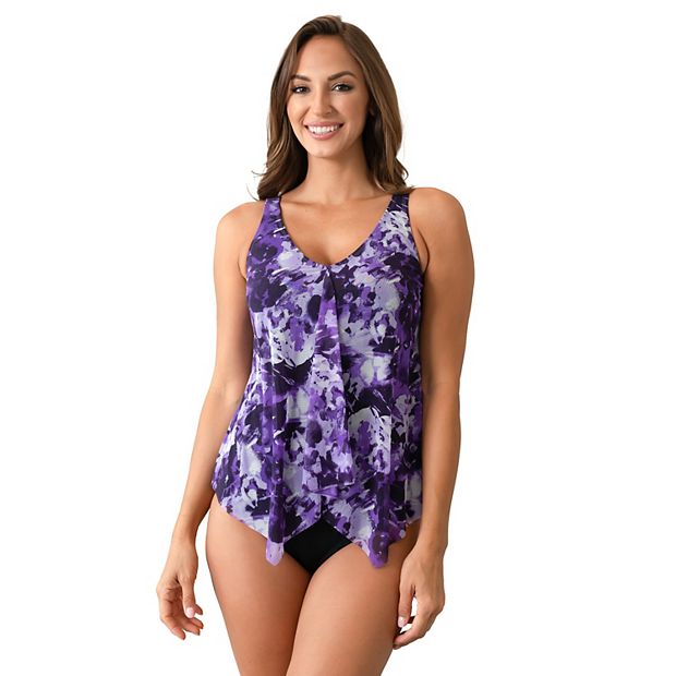 Women's A Shore Fit Mesh V-Neck Handkerchief Swim Top