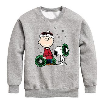 Boys 8-20 Peanuts Charlie Wreath Fleece