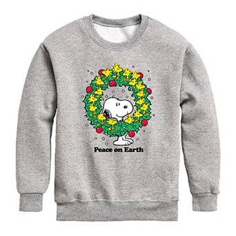 Boys 8-20 Peanuts Peace On Earth Fleece