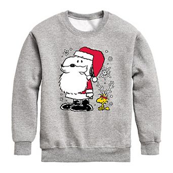 Boys 8-20 Peanuts Santa Reindeer Fleece