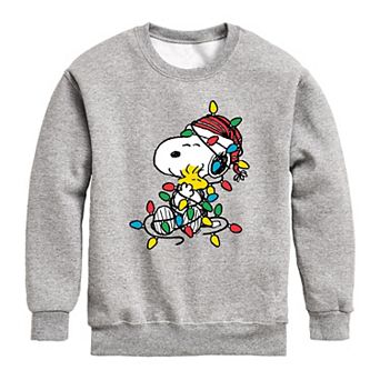 Boys 8-20 Peanuts Christmas Lights Fleece