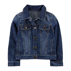 Toddler Girls' Cat Hood Denim Jacket - Cat & Jack™ Medium Wash 12M