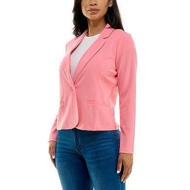 Women's Nina Leonard Single Button Cropped Blazer