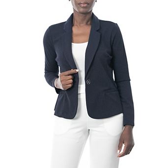 Women's Nina Leonard Single Button Cropped Blazer