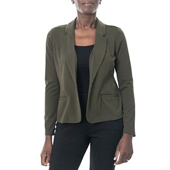 Women's Nina Leonard Single Button Cropped Blazer