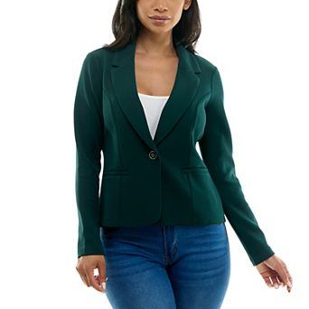 Women's Nina Leonard Single Button Cropped Blazer
