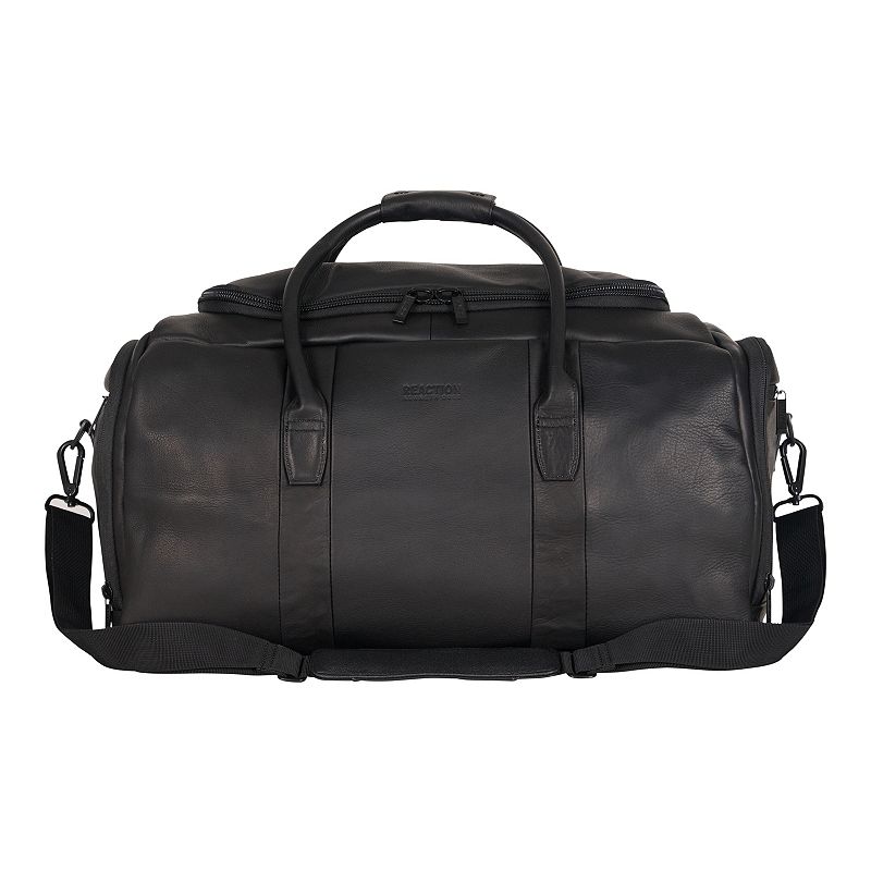 Kenneth Cole Reaction Leather 20-Inch Carry-On Travel Duffel Bag, Black